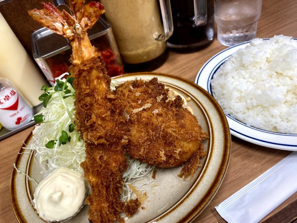 エビフライとクリームコロッケ